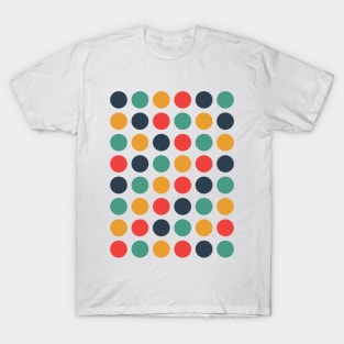 Spots and Dots in blue green red and yellow T-Shirt